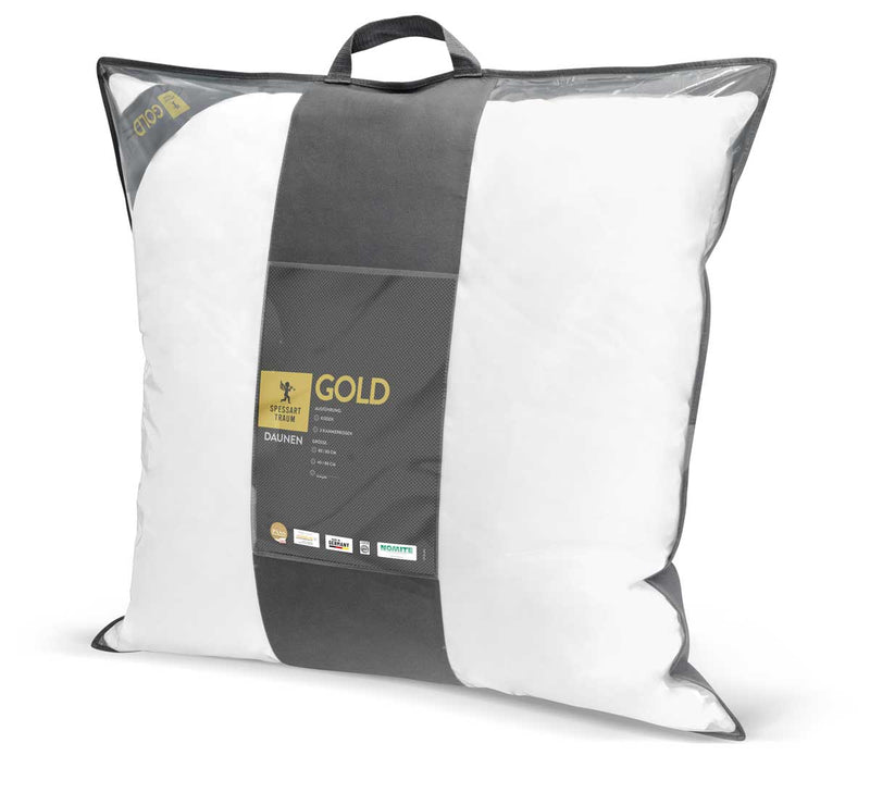 Spessarttraum Gold 3-Kammern-Kissen, Gänsedaune