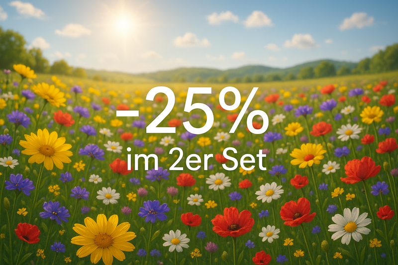 -25% im 2er Set auf sonniger Blumenwiese