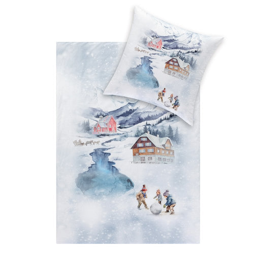ESTELLA® "Mountain Lake" Kuschelflanell Schnee-Bettwäsche-Set, warm (100% Baumwolle, Kuschelflanell) (Kopie) (Kopie)