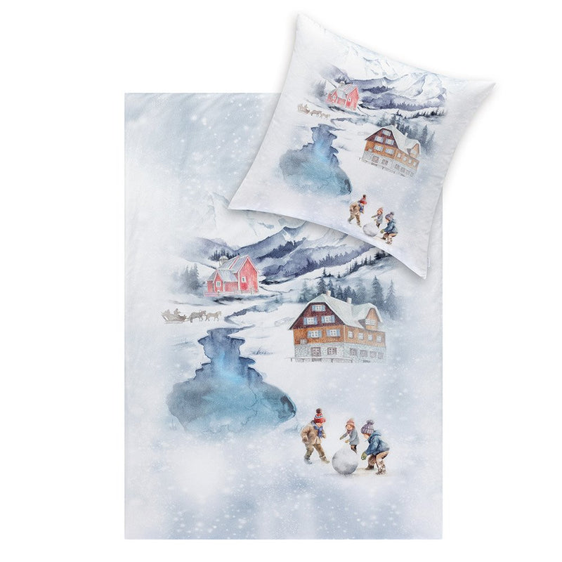 ESTELLA® "Mountain Lake" Kuschelflanell Schnee-Bettwäsche-Set, warm (100% Baumwolle, Kuschelflanell) (Kopie) (Kopie)