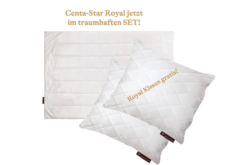 Set-Angebot: Centa-Star Royal, Ganzjahresdecke "die Atmungsaktive" + Royal Kopfkissen