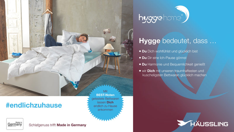 Häussling Hygge Plissee Daunendecke 90% Daune, Winter (warm)