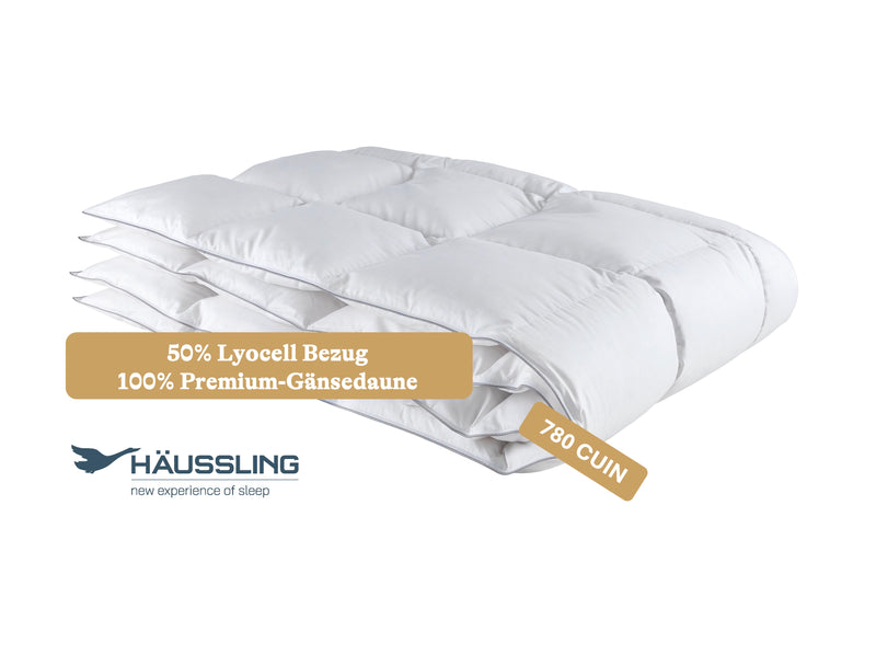 Häussling Select Cozy Luxe Premium-Daunendecke mit 50% Lyocell Bezug, warm, Winter